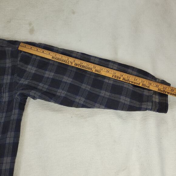 Wolverine Shirt Jacket Mens Sz L Black Flannel Fleece Lined Shacket Gorpcore Y2k - Picture 16 of 16